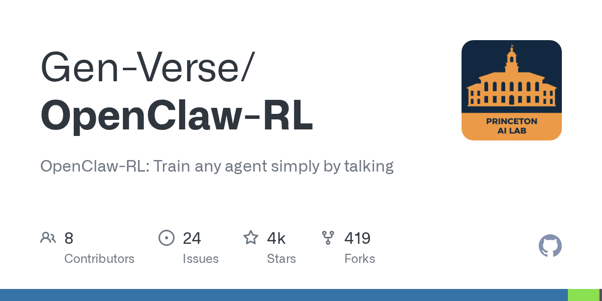 OpenClaw-RL: Train any agent simply by talking